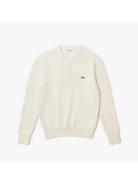 Lacoste Sweter Z Okrągłym Dekoltem Z Bawełny Organicznej Classic Fit