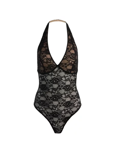 Body Alice + Olivia cu decolteu în V din dantelă negru