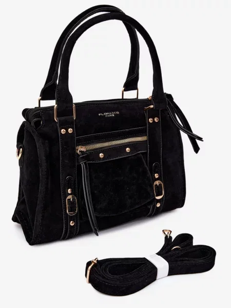 Geantă Flora & Co din piele negru