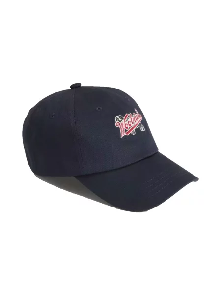 Czapka z daszkiem Woolrich z logo niebieska
