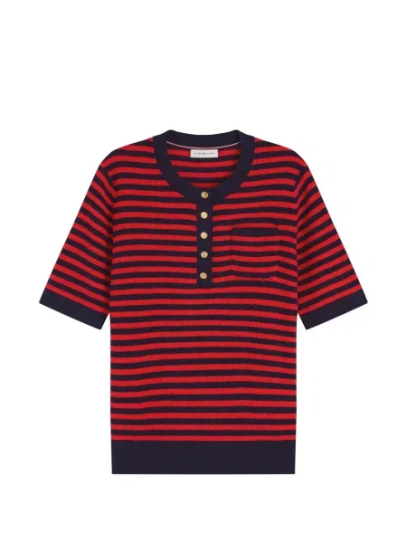 Scurt pulover Tommy Hilfiger roșu