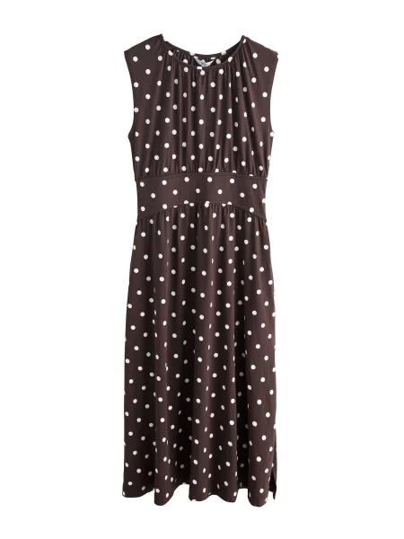 Next Rochie de vară ciocolatiu alb