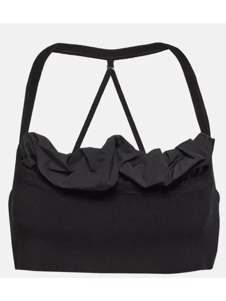 Sutien Jacquemus cu volane negru
