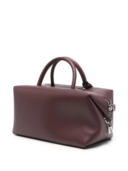 Geanta de piele Max Mara din piele roșu