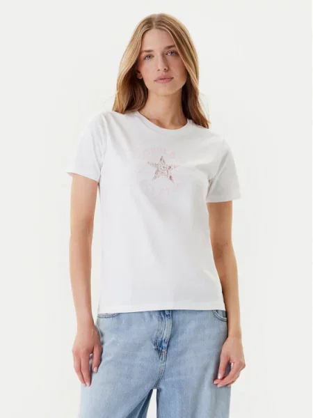 Converse Футболка Floral Chuck Taylor Regular Fit білий