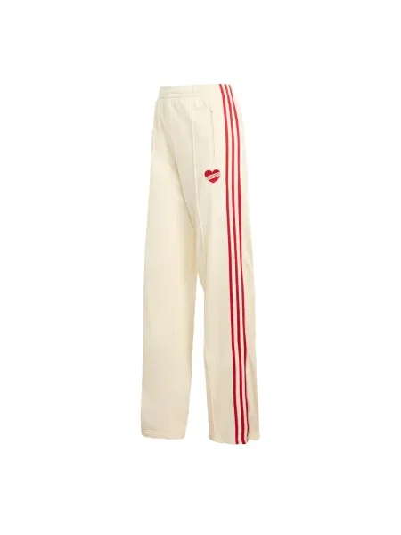 ADIDAS ORIGINALS Pantaloni Firebird roşu închis / alb lână bej
