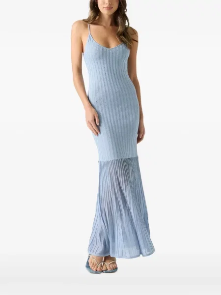 Rochie maxi Guess tricotate albastru