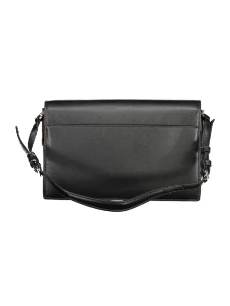 Lniana torebka crossbody Calvin Klein w miejskim stylu czarna