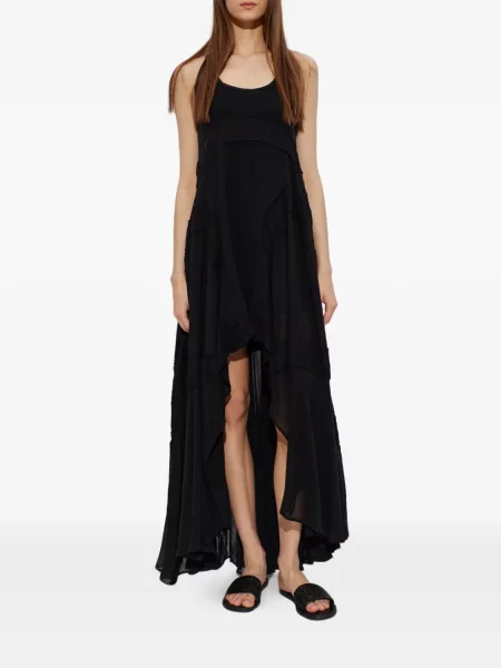 Rochie maxi Allsaints cu volane negru