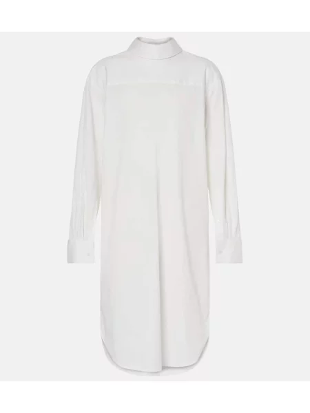 Sukienka Dries Van Noten popelinowa biała