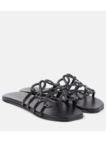 Кожени сандали Loewe черно