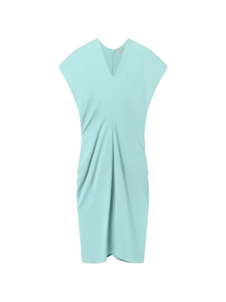 Rochie midi Stella Mccartney cu decolteu în V drapată albastru