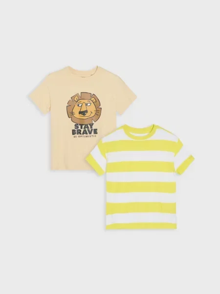 Sinsay trička 2 pack béžová