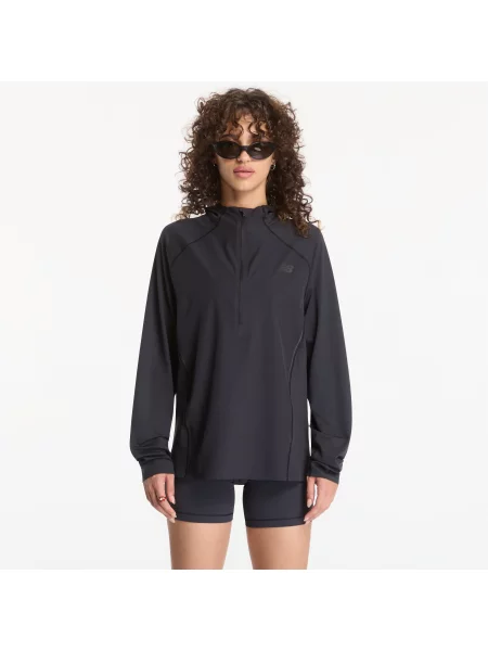 T-shirt New Balance Reflective n Hoodie Black/ Black Reflective M μαύρο