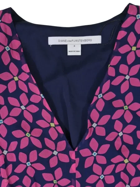 Костюм рокля Dvf Diane Von Furstenberg с принт синьо