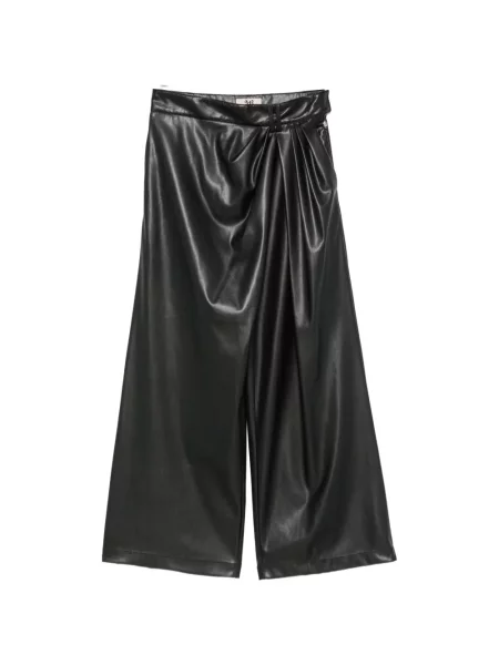 Pantaloni Aniye By din piele drapate negru
