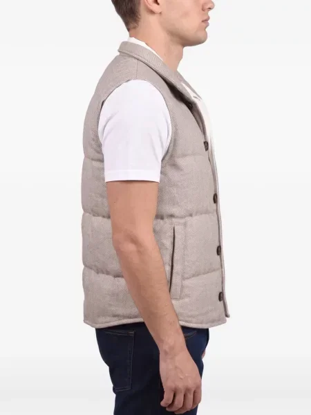 Vestă Brunello Cucinelli cu model herringbone