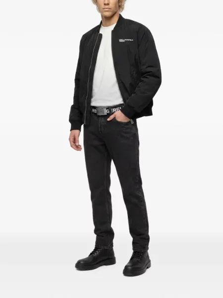 Siaurėjantys siaurėjantys džinsai Karl Lagerfeld Jeans juoda
