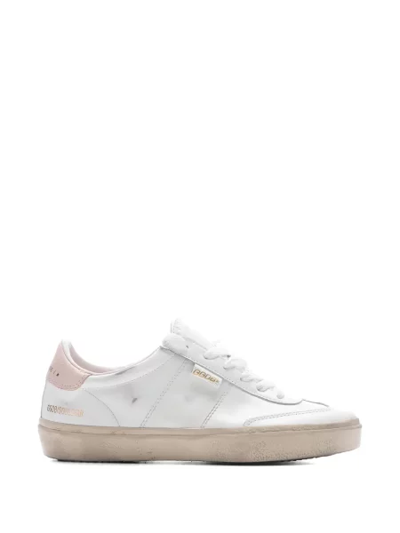 Sneakerși Golden Goose cu șireturi din dantelă alb