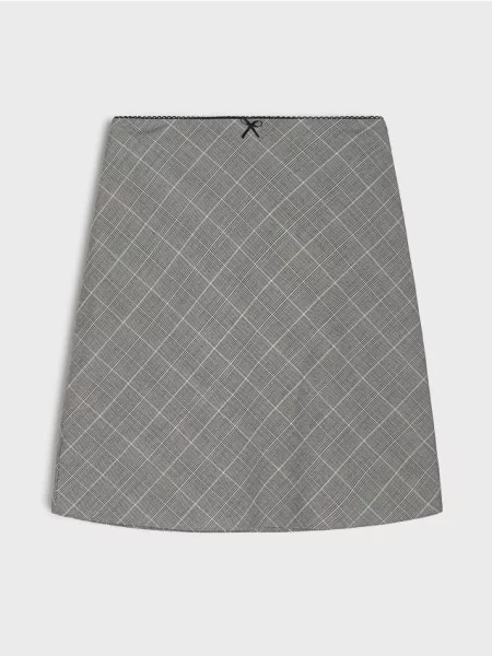 Міні-спідниця в клітинку різнобарвний