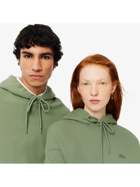Lacoste Bluza Z Grubego Polaru zielony