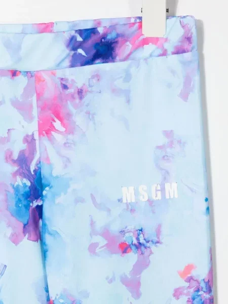 Legginsy dziecięce Msgm niebieskie