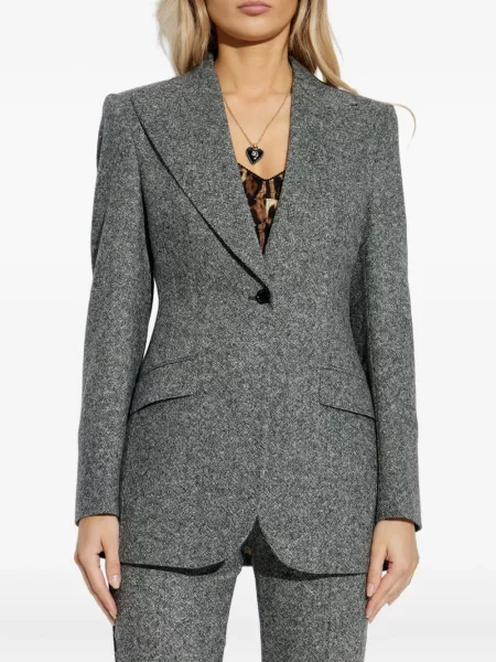 Geacă Dolce & Gabbana din tweed gri
