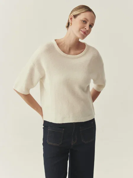 TATUUM Pulover murdar alb