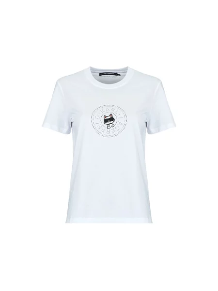 Karl Lagerfeld Majica IKON smaragd / srebrna bela