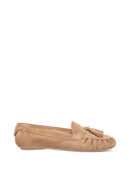 Pantofi loafer Gianvito Rossi din piele de căprioară maro