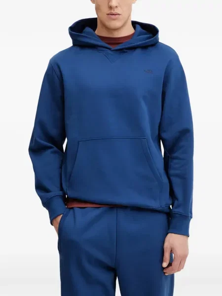 Hanorac cu glugă The North Face cu broderie cu glugă albastru