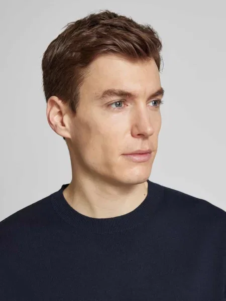 T-shirt z imitacji dzianiny z prążkowanymi wykończeniami Jack & Jones Premium