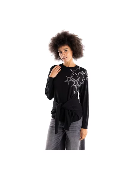 Sweter Brand Unique wełniany czarny