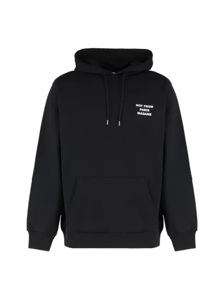 Bluza z kapturem Drole De Monsieur z kapturem z nadrukiem czarna