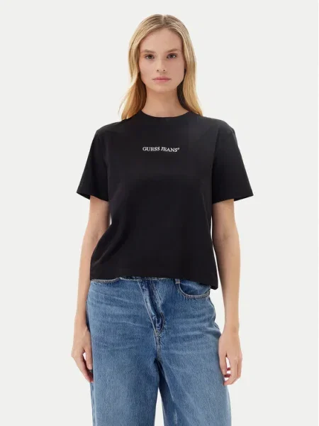 Тениска Guess Jeans черно