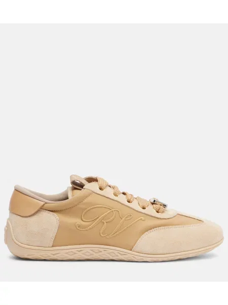 Saténové tenisky Roger Vivier béžová