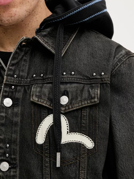 Джинсовая куртка Evisu черная