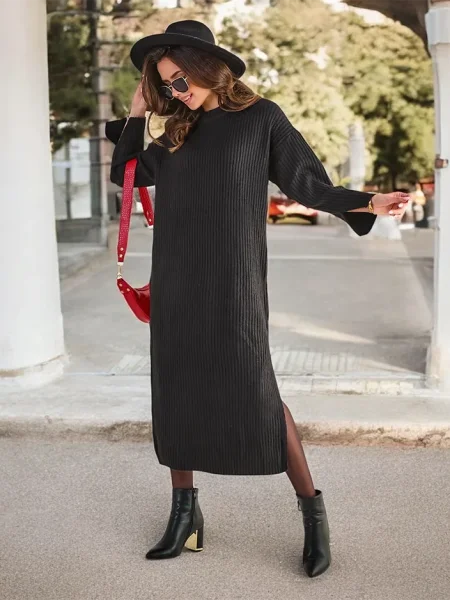 Rochie maxi Resti lungă de costum negru