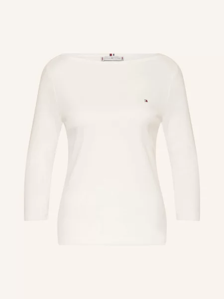 Tommy Hilfiger Tričko S Rukávem bílá/ černá/ červená bílé