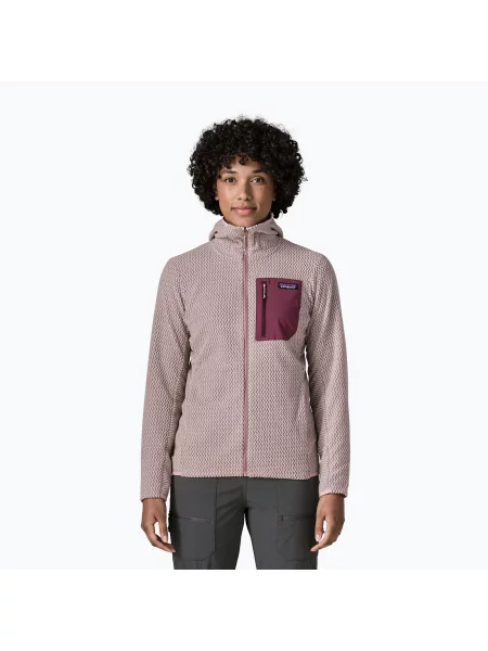 Bluză fleece pentru femei Patagonia R1 Air Full-Zip Hoody stingray mauve