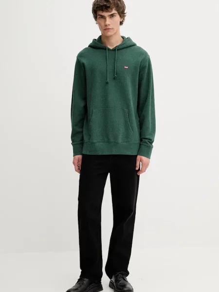 Levi's bluza z kapturem gładka zielony