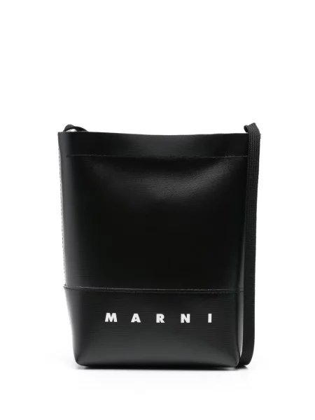 Geanta crossbody Marni cu imagine negru