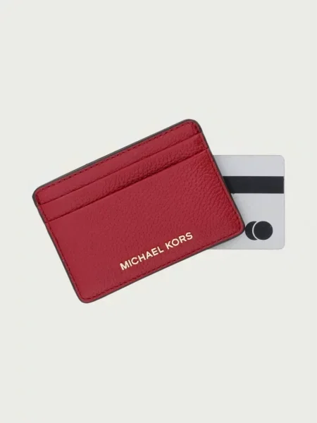 MICHAEL Michael Kors etui na karty skórzane czerwony