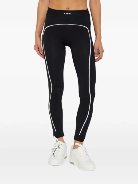 Leggings Off-white cu imagine alb