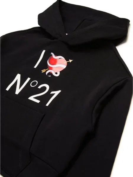 Bluza z kapturem dziecięca N°21 czarna