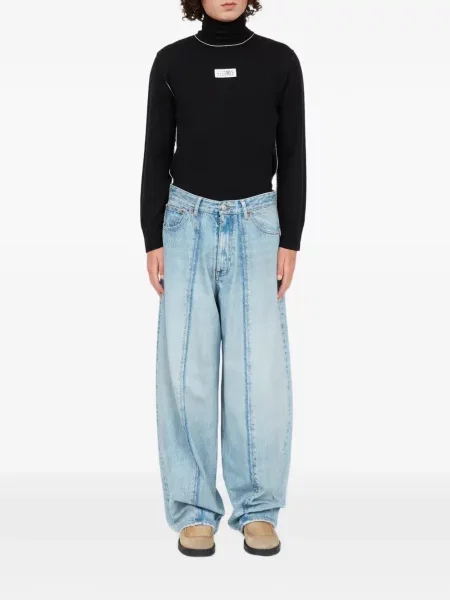 Blugi cu picior larg Mm6 Maison Margiela albastru