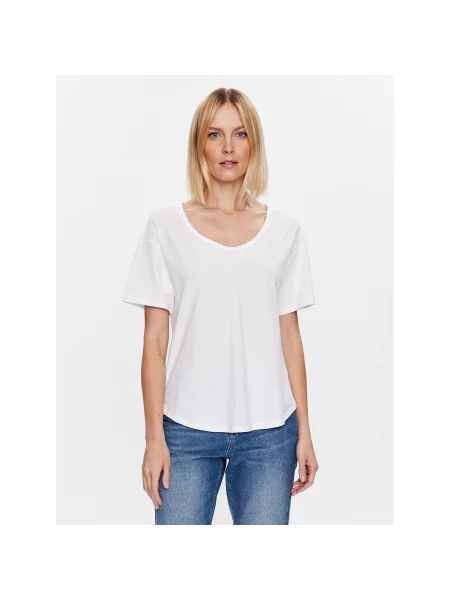 United Colors Of Benetton Póló Relaxed Fit fehér
