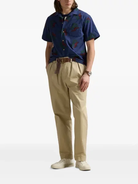 Slip de baie Polo Ralph Lauren alergare cu cordon cu imagine alb