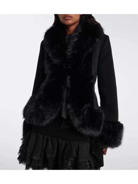 Geacă Nina Ricci de lână negru