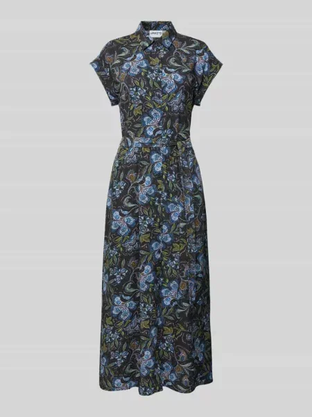 Sukienka koszulowa z z wiązanym Jake*s Casual czarna